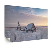 Tableau mural affiche pour déco murale de bureaux 84x59,5 cm Église d'hiver