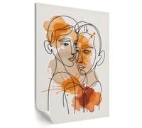 Tableau mural affiche pour le mur du bureau 21x29,7 cm Portrait abstrait