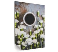 Tableau mural affiche pour le mur du bureau 29,7x42 cm Café avec des fleurs