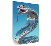 Tableau mural affiche pour le mur du bureau 29,7x42 cm serpent métallique
