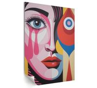 Tableau mural affiche pour le mur du bureau 59,5x84 cm Visage coloré