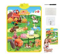 Tableau Mural Alphabétique Électronique - Apprentissage Audio & Texte pour 1-3 Ans | Poster Interactif & Chiffres avec Sons Piano | 41x55.5cm PVC, Inclus Crochet & Adhésif, 310g