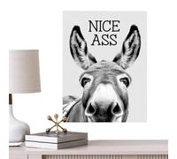 Tableau mural animal amusant - Toile abstrait du Moyen-Âge Art Funny Pictures | Œuvre d'art animal affiches de salle de bain | pour dortoir, bureau, appartement, hôtel, toilettes, porte de