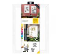 Tableau Mural Ardoise Blanc/Bois 30x40cm - Securit