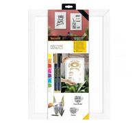 Tableau Mural Ardoise Blanc/Bois 60x40 Cm - Securit