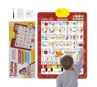 Tableau Mural Audio bilingue Espagnol Anglais - Affiche d'apprentissage de la Musique parlante pour de 3 à 8 Ans | éducatif interactif de l'alphabet | Parents Enseignants garderie