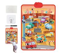 Tableau Mural avec Alphabet électronique - Carte d'enseignement Audio 30 x 20 cm, Jouet éducatif pour | Tableau interactif de Reconnaissance des Lettres pour Petits garçons Filles Roi