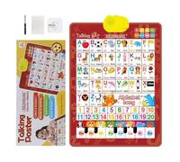 Tableau Mural Avec Alphabet - Jouet Bilingue Parlant, Affiche Interactive Pour L'apprentissage, Tableau Éducatif Musical | Salle De Développement Linguistique Préscolaire 3 À 8 Ans