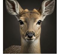 Tableau mural biche CEANOTHE - 65x65 cm - Animaux