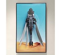 Tableau Mural d'affichage pour Lego 10327 Icons Dune Atreides Royal Ornithopter, peintures décoratives pour Adultes, Support Mural pour Voiture modèle Compatible avec Lego, 75 x 45 cm, pour modèles