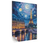 Tableau mural déco pour un intérieur chaleureux 42x59,5 cm Paris by Night