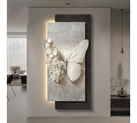 Tableau Mural Décoratif en Grès, Peinture Décorative Moderne À Suspendre, Tenture Murale Intérieure Cadeau, Suspendre Sculptures Artistiques pour Salons Et Chambres(Black 1,60x120cm/23.6x47.2in)
