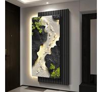 Tableau Mural Décoratif en Grès, Peinture Décorative Moderne À Suspendre, Tenture Murale Intérieure Cadeau, Suspendre Sculptures Artistiques pour Salons Et Chambres(Black 2,60x120cm/23.6x47.2in)