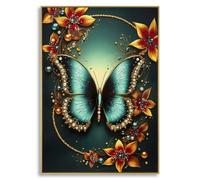 Tableau mural décoratif Mauro Ferretti Butterfly A Multicolore 70x4x100 cm