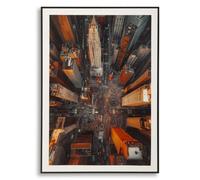 Tableau mural décoratif Mauro Ferretti New York B Multicolore 72x4x102 cm