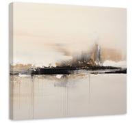 tableau mural décoration pour petite paroi Abstraction beige décoration moderne 50x50 cm