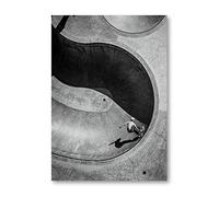 Tableau Mural Decoration Salon 40x60cm (Sans cadre) Affiches pour Chambre Esthétique Noir Blanc Venise Skate Park Affiche Skateboard Sports Toile Mur Art Imprimer Affiche et Photos Chambre Décor