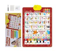 Tableau mural des alphabets - Jouet interactif bilingue parlant | Jouet d'apprentissage bilingue parlant interactif, affiches murales préscolaires en espagnol et en anglais, pour le développement du l