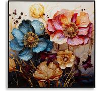 Tableau mural Dipinto 82 x 82 x 4 cm Sapin Métal Toile Multicolore