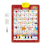 Tableau Mural Électronique de l'Alphabet Alphabet et Chiffres Bilingues | Tableau Mural Anglais avec Musique pour 1-6 Ans Maternelle Anniversaire Salle de Classe
