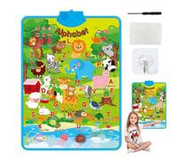 Tableau mural électronique musical avec alphabet et chiffres, tableau mural d'apprentissage interactif pour , tableau mural éducatif pour fournitures scolaires à domicile, outil d'apprentissage