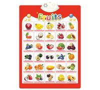 Tableau mural électronique pour enfants - Outil d'apprentissage stimulant - Améliore les compétences cognitives pour les animaux, les légumes, les fruits - Affiche d'apprentissage électronique