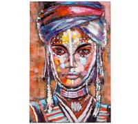 Tableau mural en métal 3D en relief pour femme - 40 x 60 x 5 cm - Fait à la main