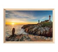 Tableau mural encadré CEANOTHE Phare bord de mer 40x60 cm Multicolore MDF Multicolore