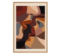 Tableau mural encadré visages CEANOTHE - 65x97 cm - Abstrait