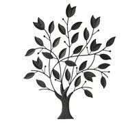 Tableau mural extérieur terrasse sculpture feuillage arbre feuilles branches jardin suspendu noir