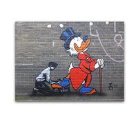 Tableau Mural Five Vendeur Psychédélique Graffiti Caricature Canard Toile Poster et Impression Murale Moderne Motif Dessin animé, Kein Rahmen, 50 x 70 cm