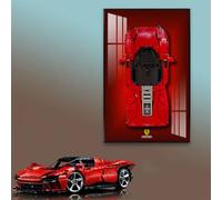Tableau mural générique pour Le-go Technic Ferrari Daytona SP3 42143, accessoires de collection pour adultes, art mural, accessoire d'affichage Lego, salon