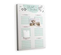 Tableau mural horizontal liège | planche bureau maison école home office | surface large pour notes projets photos rappels et idées créatives - 40x60 - coloré - Suivi des habitudes