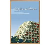 Tableau mural illustration la Grande Motte CEANOTHE 65x97 cm Bleu - Fabriqué en France Bleu G