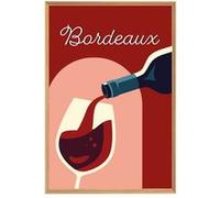 Tableau mural illustration vin de Bordeaux CEANOTHE 30x45 cm Rouge - Fabriqué en France Rouge G