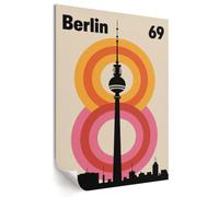 Tableau mural impression d'art pour déco maison 42x59,5 cm Berlin rétro