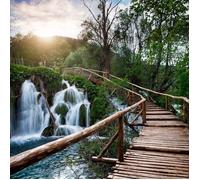 Tableau mural lac et cascade CEANOTHE - 45x45 cm - Cascade