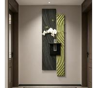 Tableau Mural LED 3D Cristal, Sculpture Lumineuse avec Plante Artificielle et Télécommande pour Décoration d’Entrée Moderne et Couloir(E,40x100CM .8 * 39.4IN)