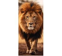 Tableau Mural Lion Sauvage CEANOTHE - 65x145 cm - Animaux