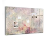 Tableau mural magnétique en verre | design moderne brillant | accessoires inclus : aimants néodyme, marqueur sec et éponge | parfait pour to-do listes et messages - 90x60 - abstraction peinte