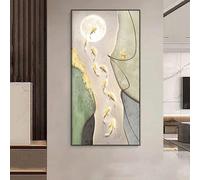 Tableau mural moderne encadré, peinture murale représentant neuf poissons, grandes sculptures murales décoratives, œuvres d'art pour couloir, entrée ou porte(A,50 * 100cm)