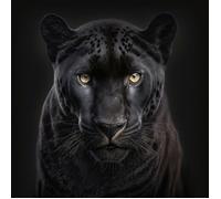 Tableau mural portrait panthère CEANOTHE - 90x90 cm - Animaux