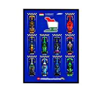 Tableau mural pour ensembles de construction de voitures de course Lego série 77242-77251, compatible avec cadre d'affichage 77242-77251, idées pour les amateurs de montage mural de voiture Lego, 60 x