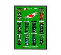 Tableau mural pour ensembles de construction de voitures de course Lego série 77242-77251, compatible avec cadre d'affichage 77242-77251, idées pour les amateurs de montage mural de voiture Lego, 60 x