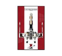 Tableau mural pour ensembles de construction Lego 75355 X-Wing Fighter - Compatible avec le cadre d'affichage 75355 Fighter - Idées pour les amateurs de montage mural de voiture Lego, cadre uniquement