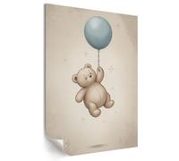 Tableau mural pour la maison 29,7x42 cm Ours en peluche avec un ballon