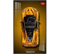 Tableau mural pour Lego 42172 P1 modèle de course Cadre photo avec bord en alliage d'aluminium - Cadre mural en bloc de construction (modèle de voiture non inclus) (B)