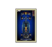 Tableau mural pour Lego 42207 Racing Car 42206 Racing Car - Cadre photo mural, support de présentation, cadre mural pour kit de construction de voiture de course, cadre photo mural - 80 x 50 cm (42206