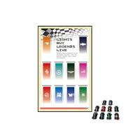 Tableau mural pour Lego 77242-77251 F1 Voiture de course - Support mural pour voiture de course - 50 x 80 cm (USB LED lumière A)