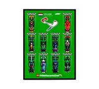 Tableau mural pour Lego 77242-77251 Series Racing Car Building Sets, compatible avec cadre d'affichage 77242-77251, idées pour les amateurs de montage mural de voiture Lego, 60 x 80 cm, cadre